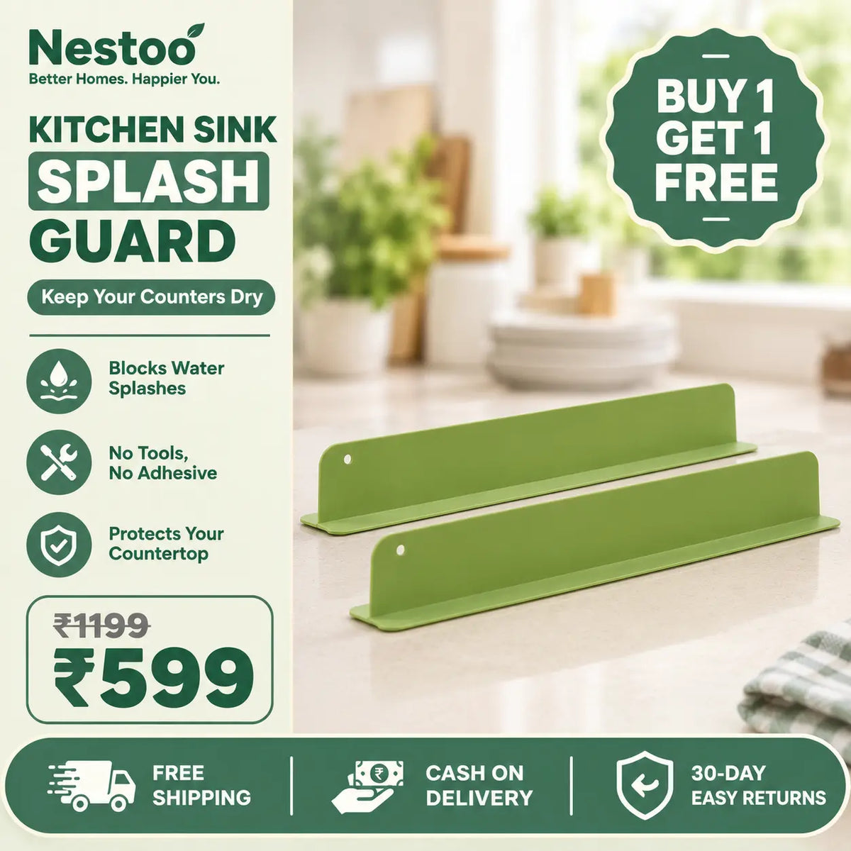 Nestoo - Sink Splash Guard 🔥Buy 1 Get 1 Free🔥