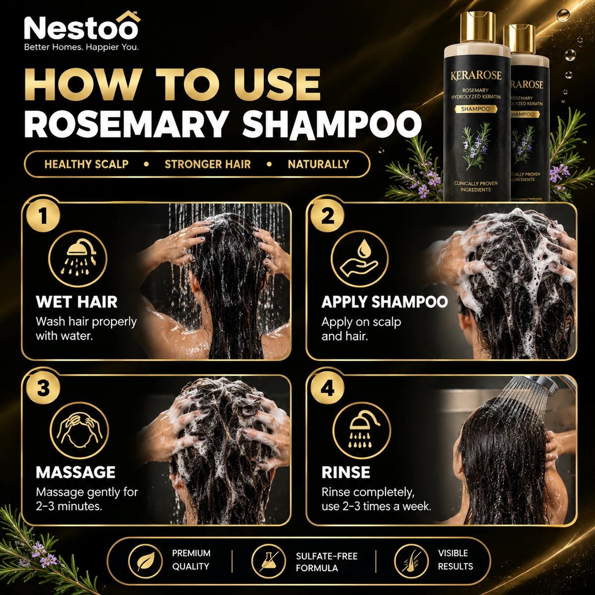 Kerarose Rosemary Shampoo (Unisex)🔥Buy 1 Get 1 Free🔥