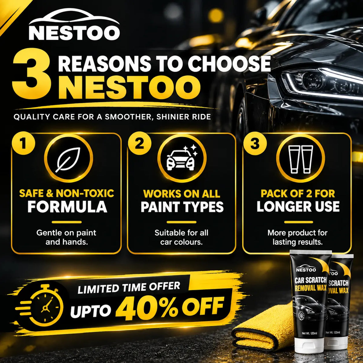 Nestoo® - Car Scratch Removal Wax 🔥 Buy 1 Get 1 Free 🔥