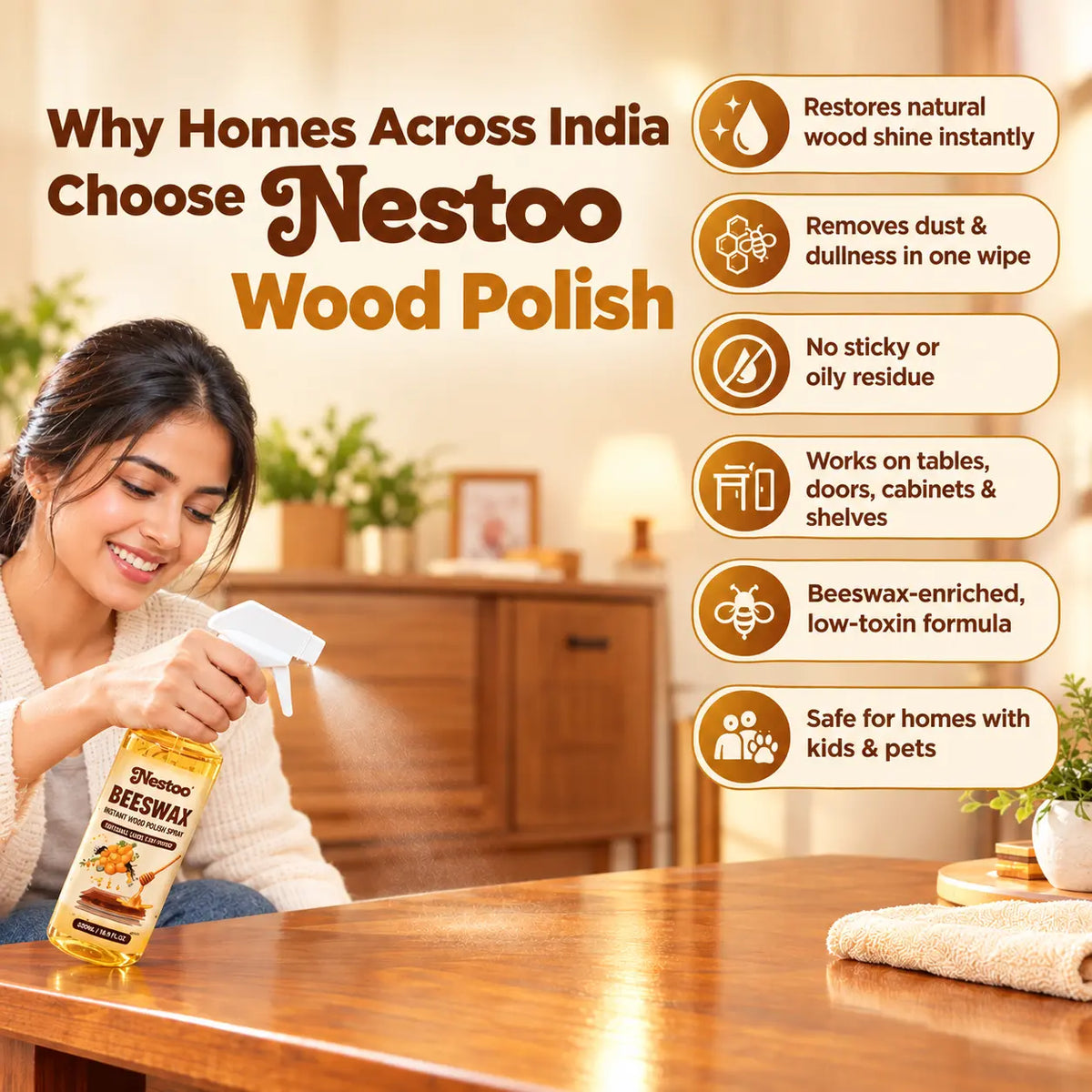 Nestoo® - RichWood Beeswax Furniture Polish Spray 🔥 Buy 1 Get 1 Free 🔥