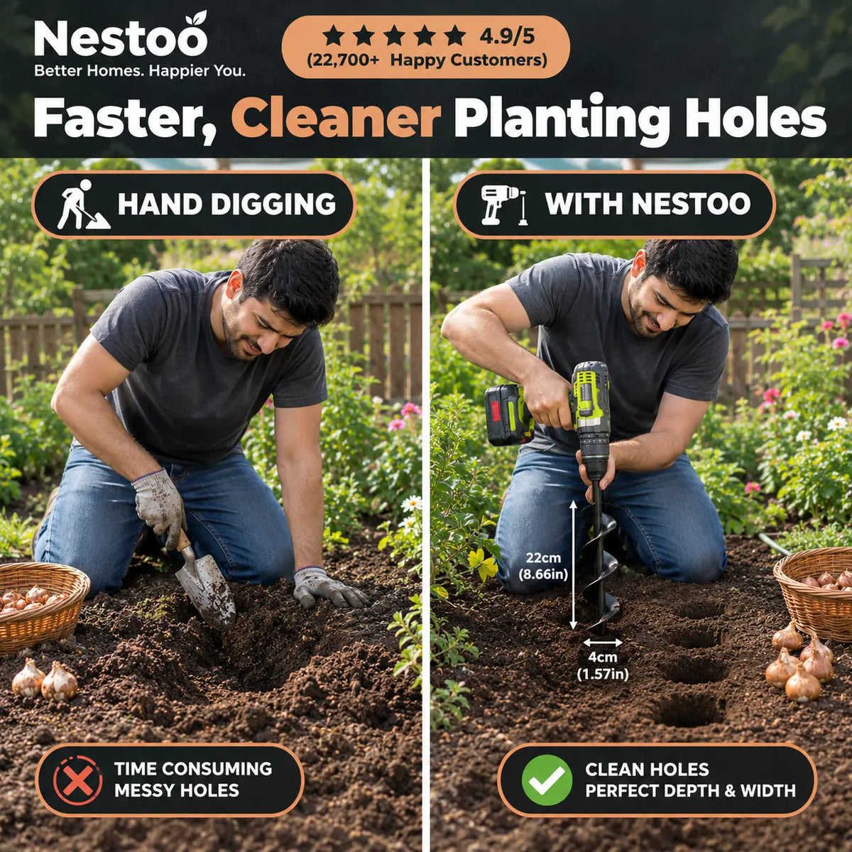 Nestoo™ - Fast Gardening Hole Digger Tool