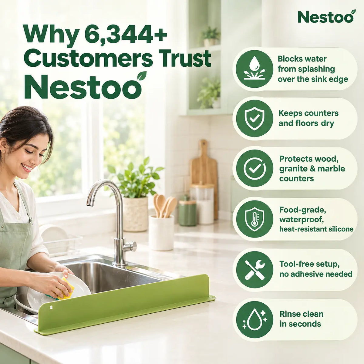 Nestoo - Sink Splash Guard 🔥Buy 1 Get 1 Free🔥