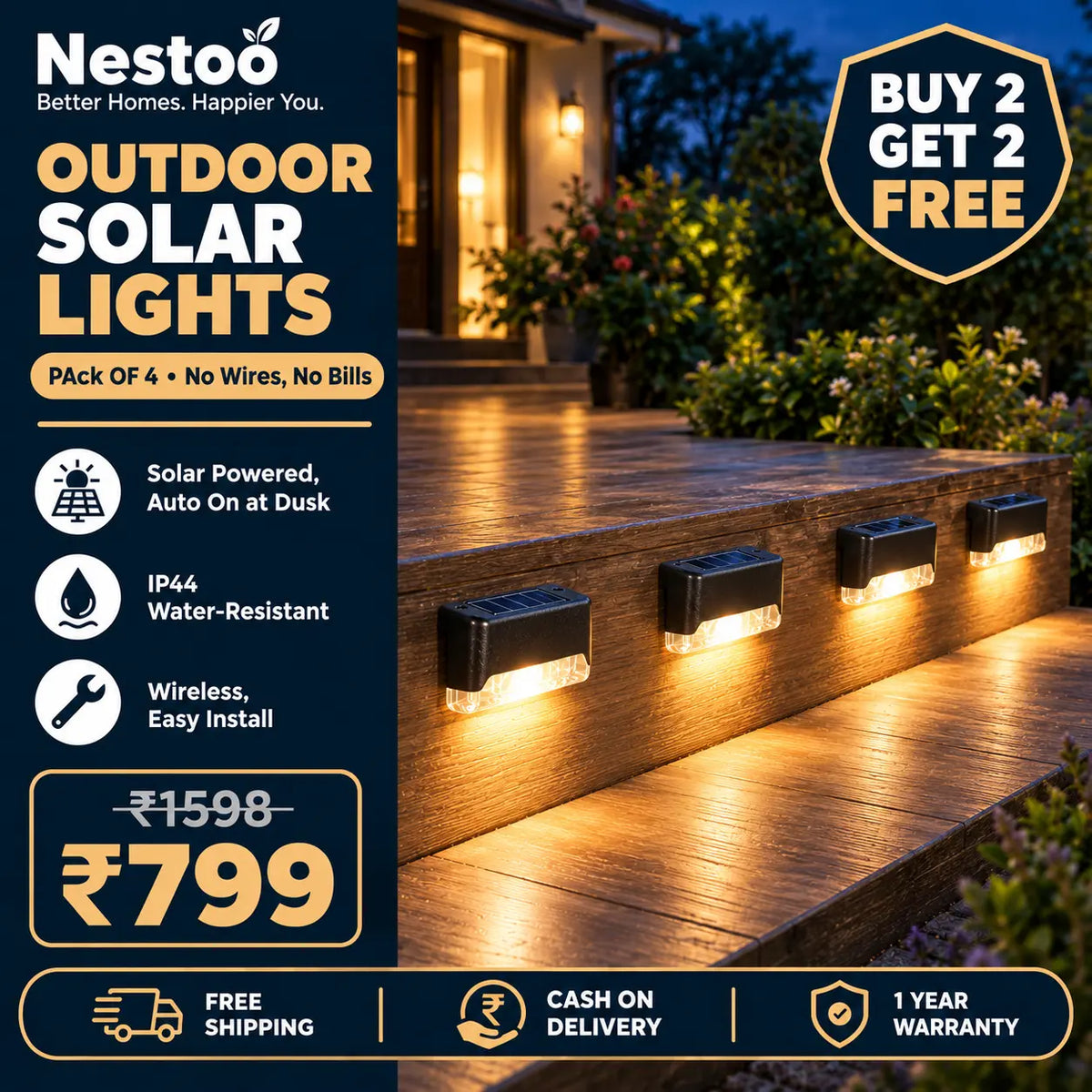 Nestoo - Outdoor Solar Lights | 🔥Buy 2 Get 2 Free🔥